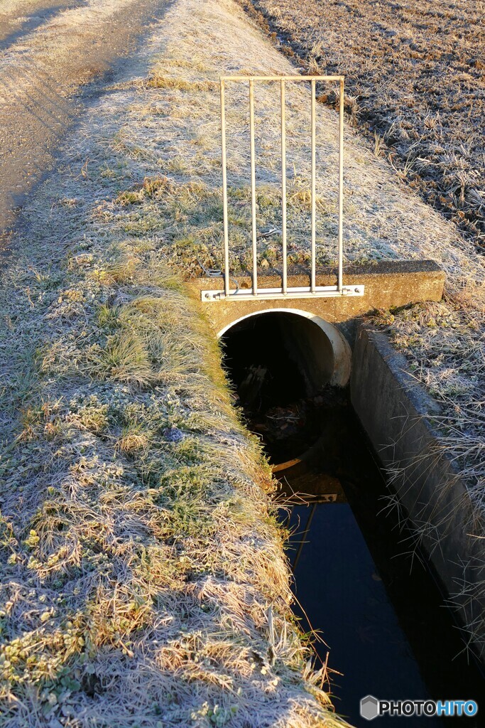 凍える用水路