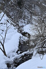 厳寒の山里