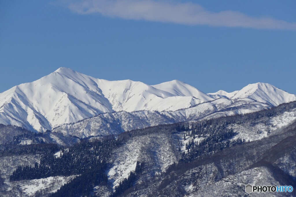 冬の朝日連峰