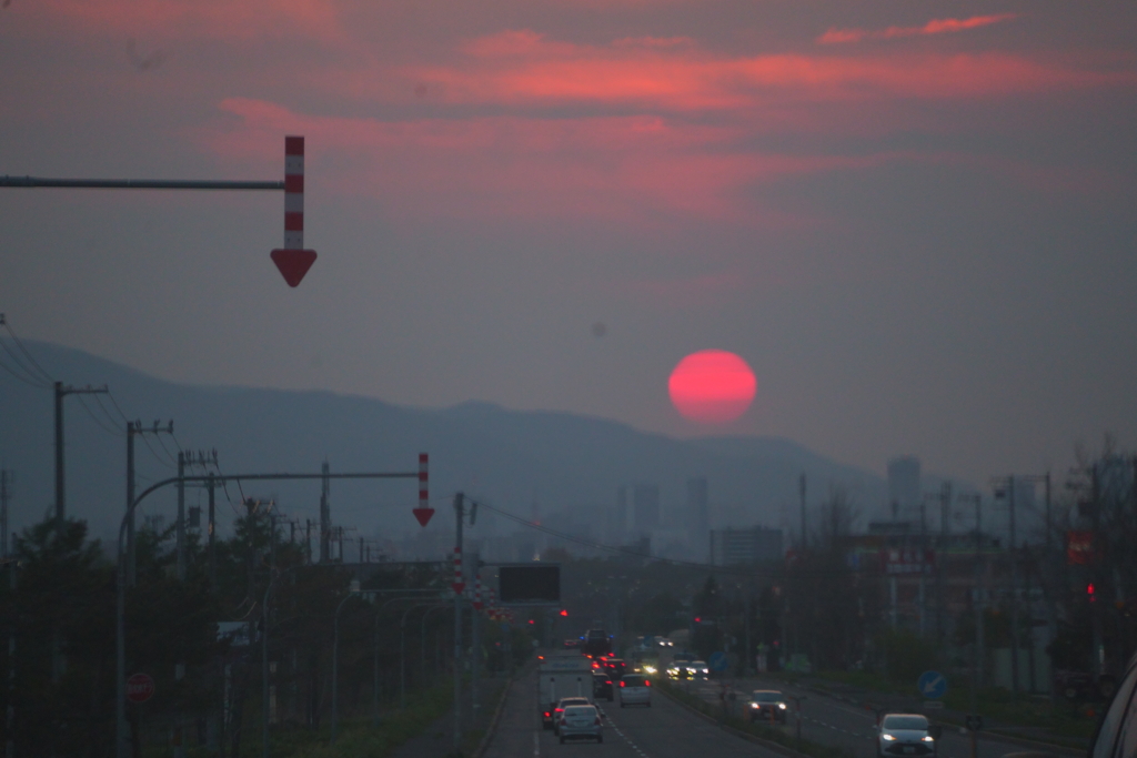 夕日