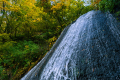 そうめん滝を見上げる