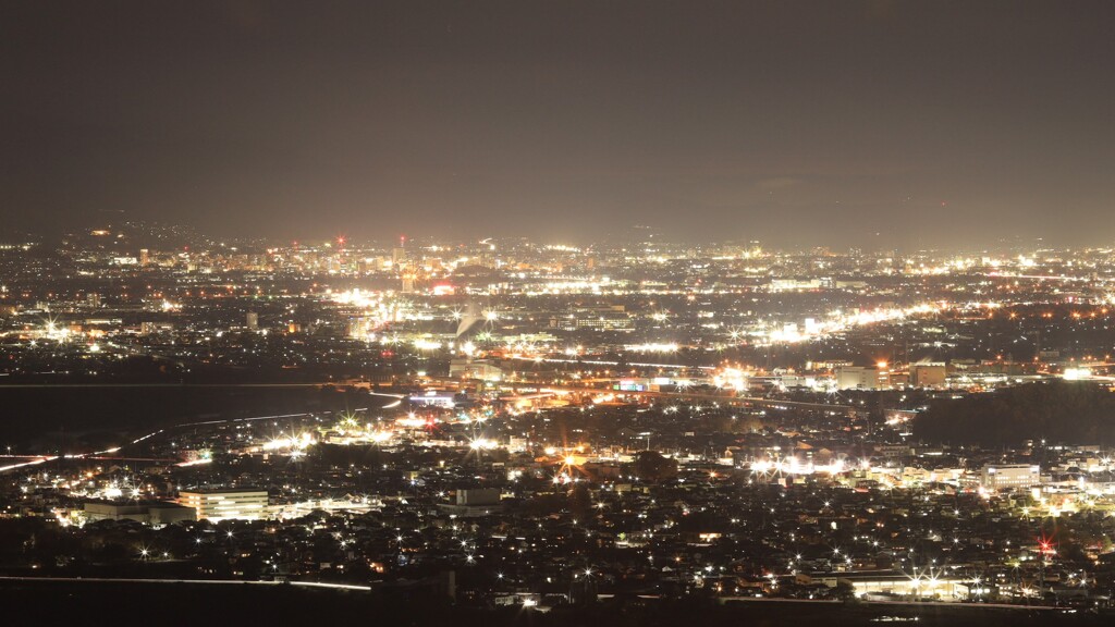 姨捨からの夜景