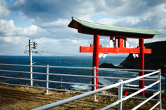 【 海と鳥居 】