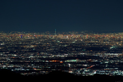 塔ノ岳からの都心の夜景 (2022.12.26)