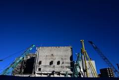 解体される清掃工場