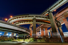 名港潮見インターの夜景