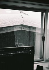 続く雪の日