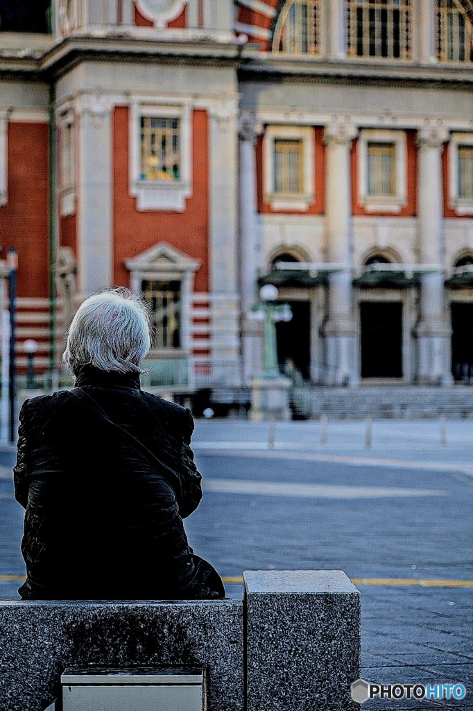 中之島公園撮影会③一人佇む異国の女性