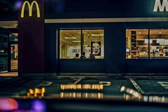 冬至の朝マックの駐車場から