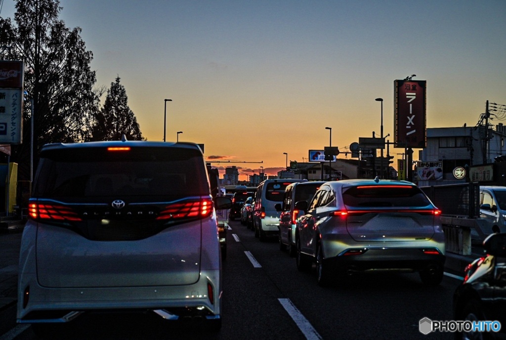 信号待ちの車内から⑥事故渋滞