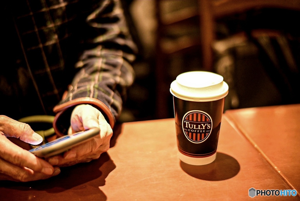 カフェにてDf改めF先輩と。