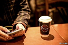 カフェにてDf改めF先輩と。