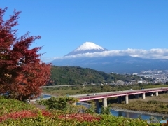 富士山と紅葉　文元達也