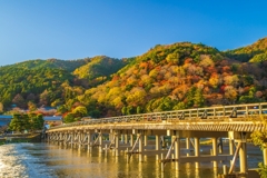 秋の渡月橋　文元達也