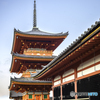 早朝の清水寺。 AI削除使用。