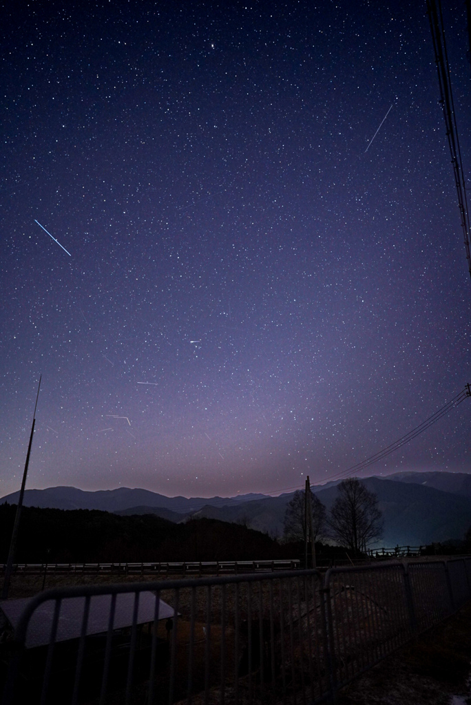 星空の下で