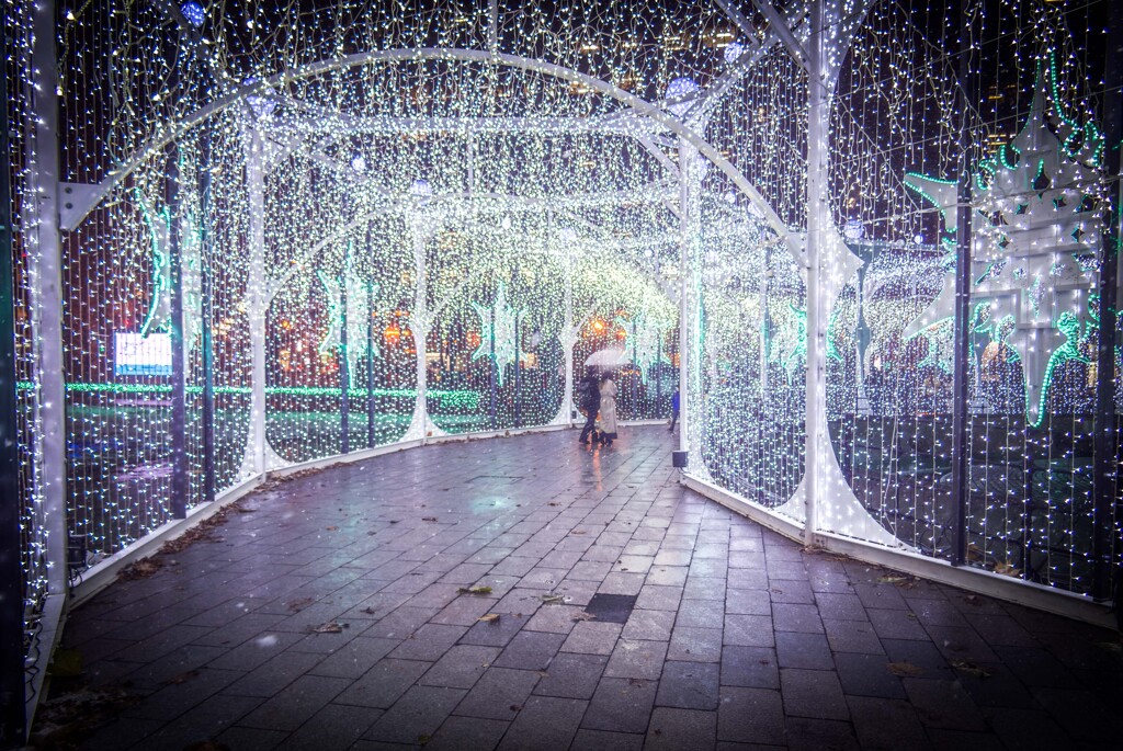 The two of us in the glittering light