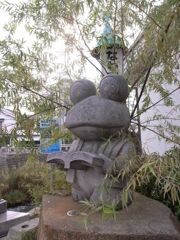 松本縄手通りにいたカエル　2009/11