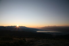 高ボッチ高原でご来光　2011年年末