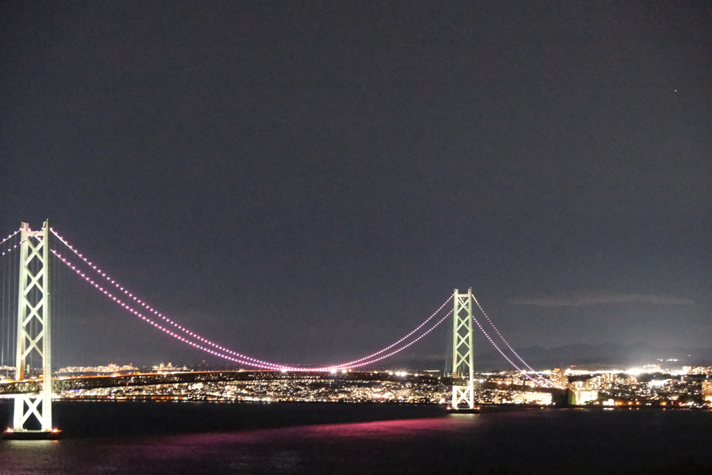 明石海峡大橋　夜