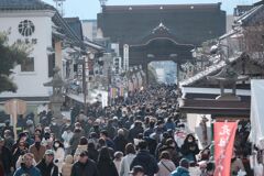 善光寺の正月の賑わい