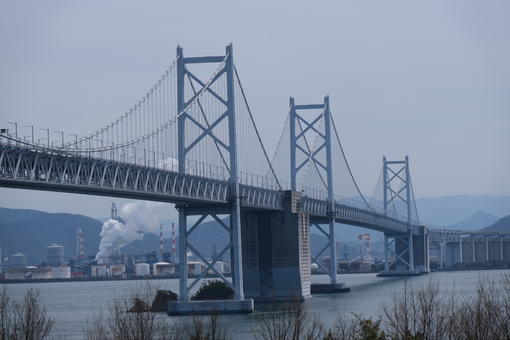 瀬戸大橋を与島から