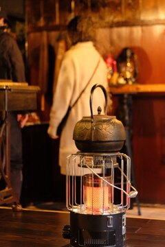 奈良井宿カフェのストーブ 2024/12