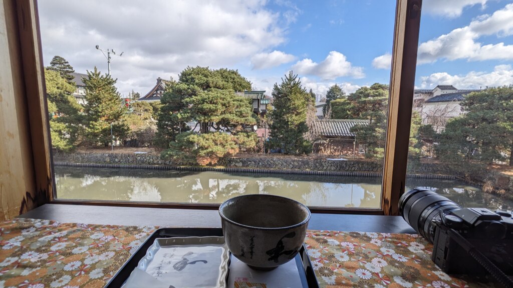 善光寺のお寺cafeからの眺め　2025/1