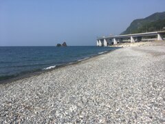 2018年5月　親不知。この時も暑かった気がする