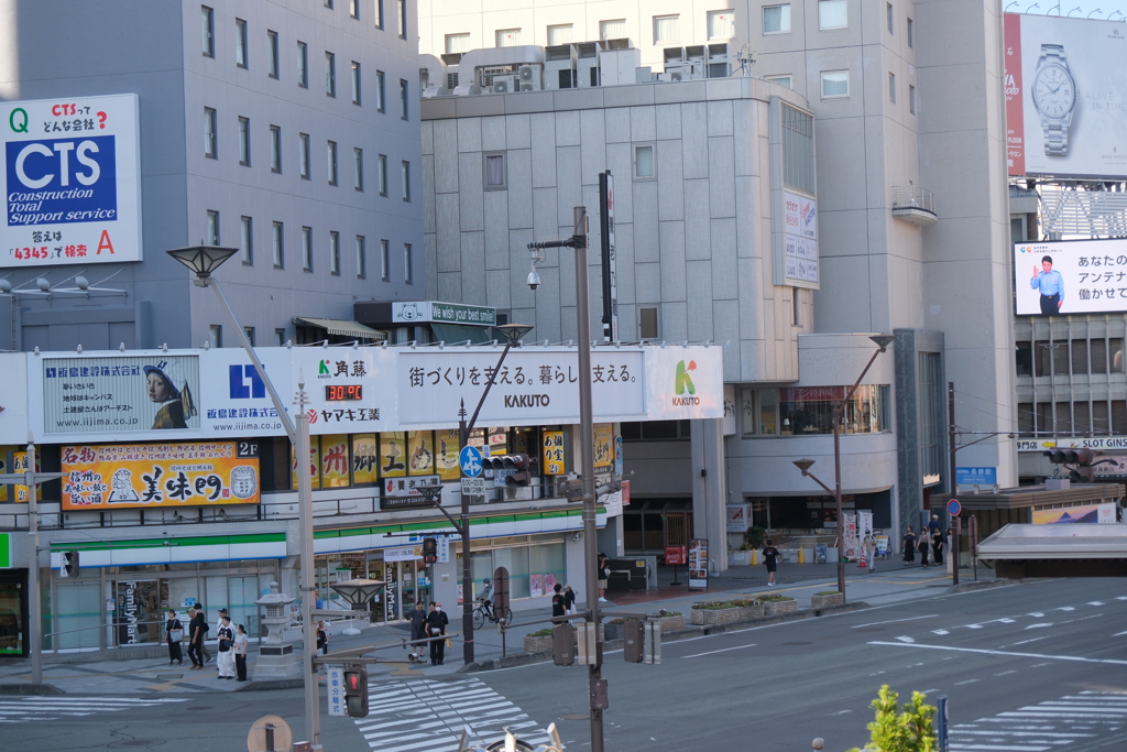 長野駅前は30℃でした…