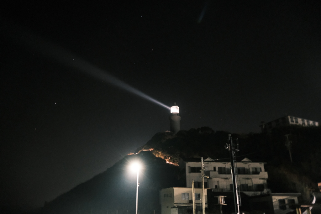 夜の御前崎灯台