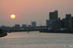 隅田川と夕日