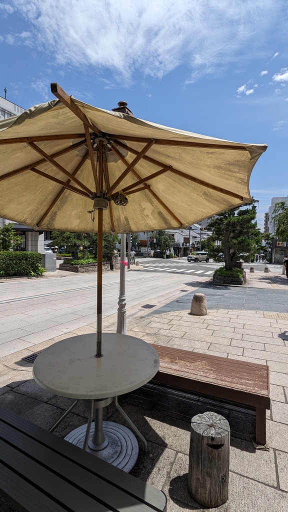 善光寺門前通り　夏空で暑くて梅雨感なしですね。