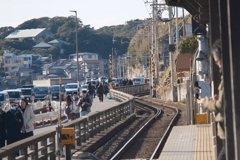江ノ電鎌倉高校前駅ホームから