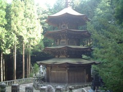 安楽寺八角三重塔　2003年7月