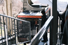 久能山東照宮へ向かうロープウェイ