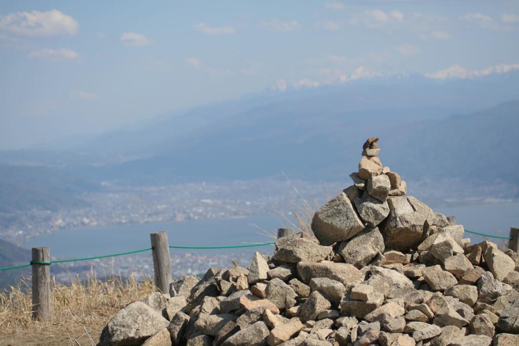 高ボッチ高原から諏訪湖方面　2010年。