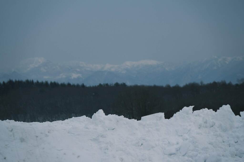 飯綱リゾートスキー場の駐車場から