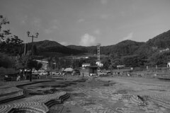 姨捨のSAの広場？
