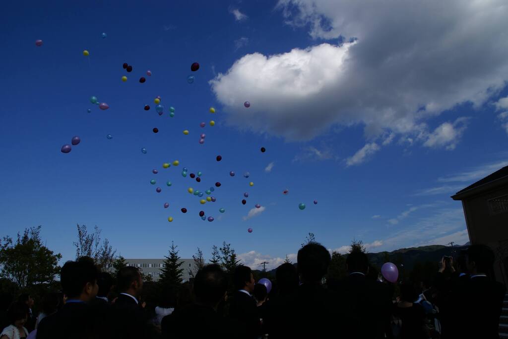2007/10 お祝いのふうせん打ち上げ！
