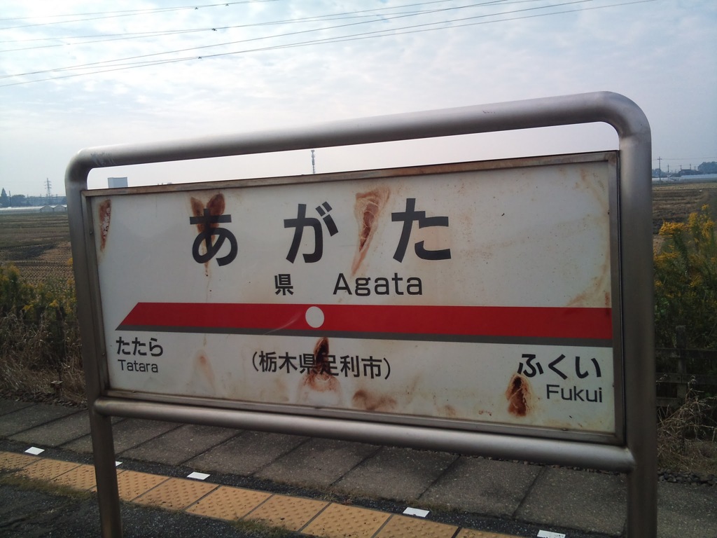 伊勢崎線あがたえき。間違えて降りて次の電車待ちが長くて参った思い出　2011/1