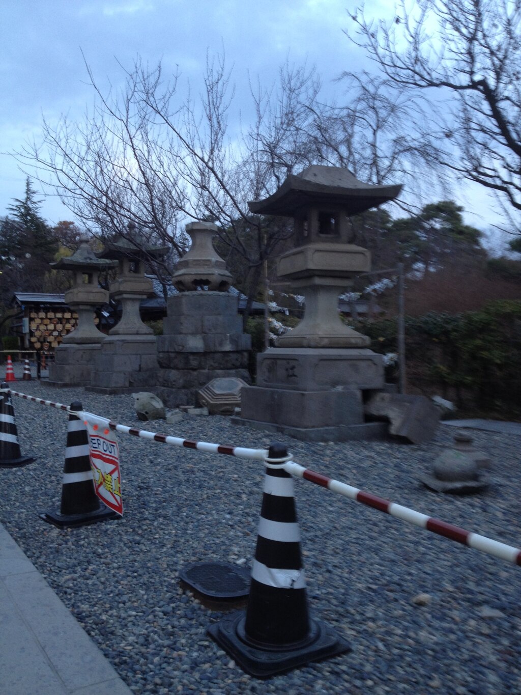 長野県北部で少し大きな地震があった際の善光寺参道　2014/11