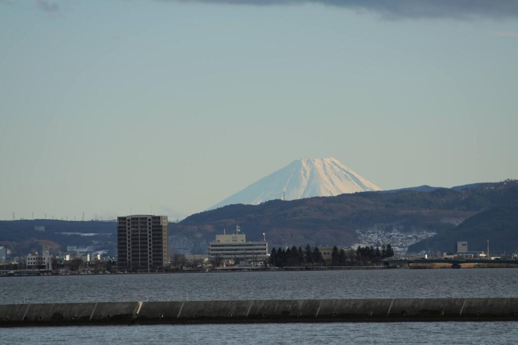 諏訪湖から富士山　2008年