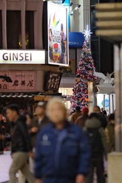 長野駅前　ながの東急のクリスマスツリー