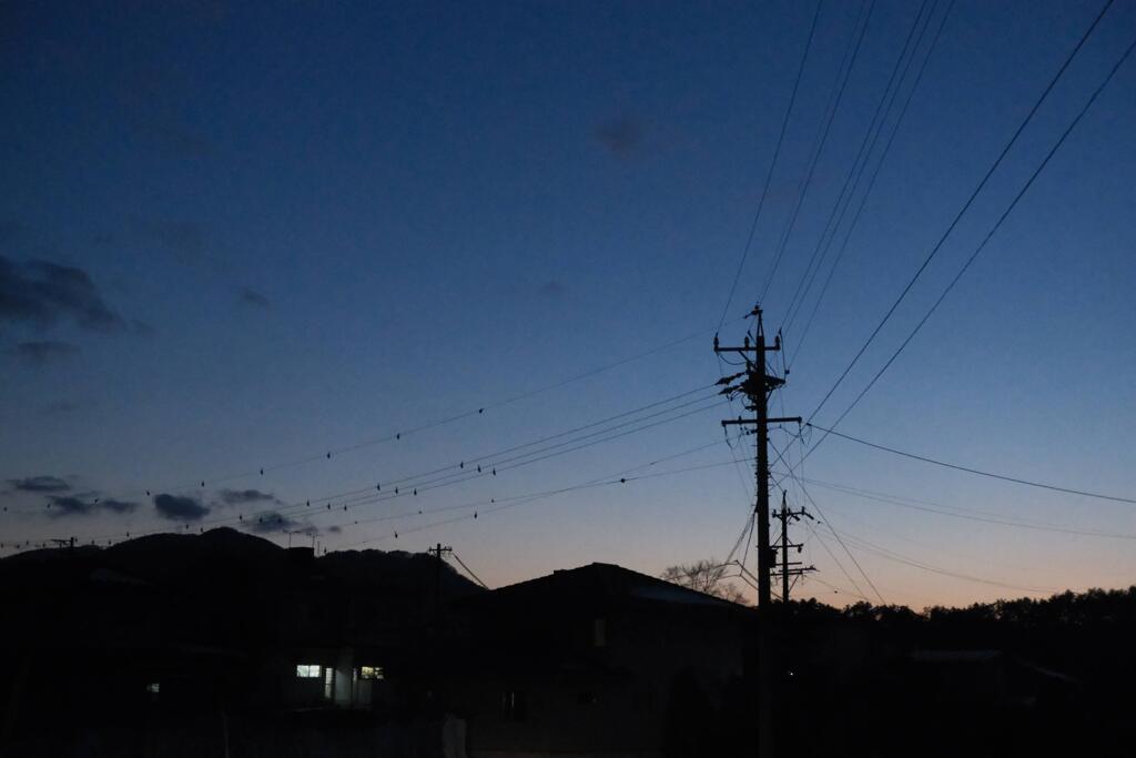 山間部のマジックアワー