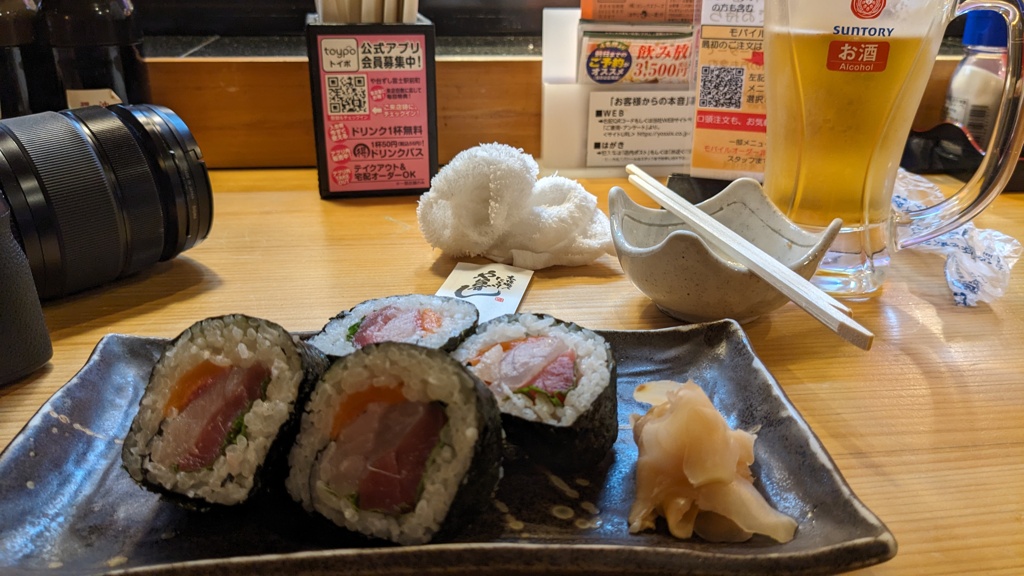 富士市駅前の屋台ずしさん。おまかせずし美味しい！