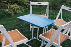 飯綱にあるお菓子屋さんのテラス席