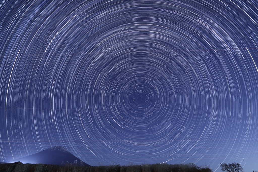 富士山と星グル