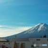 富士山駅のホームから見た富士山