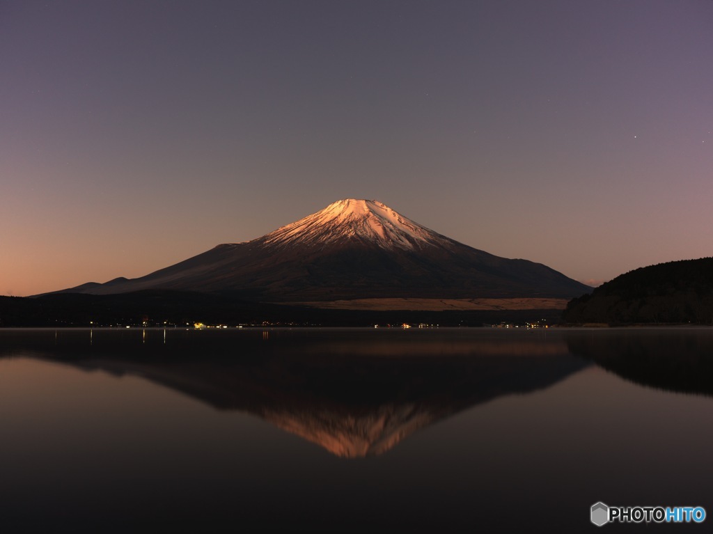 山中湖の逆さ富士